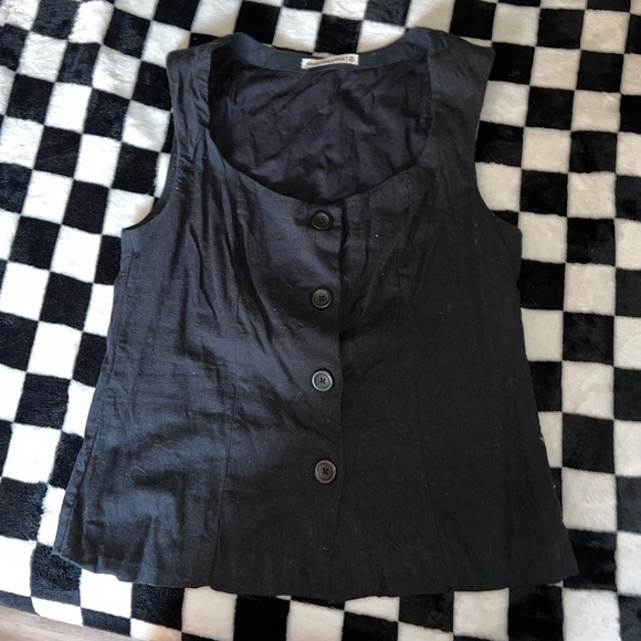 abercrombie & fitch linen wide strap top - Picture 1 of 4